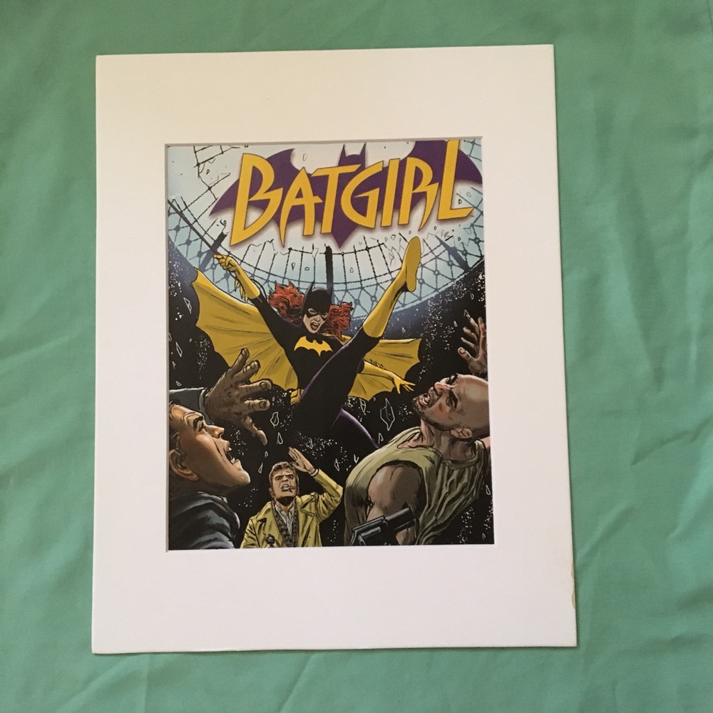 BatGirl BatWoman art matted DC Comics fight